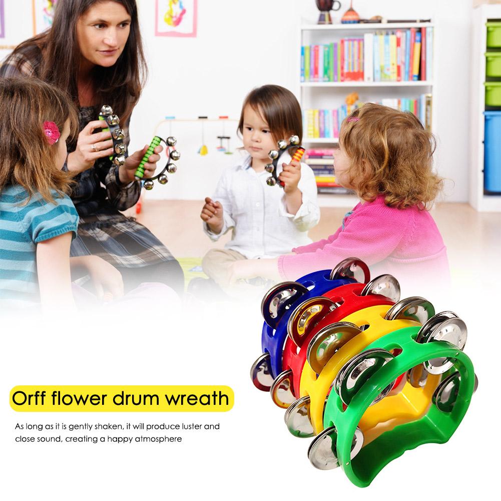 Musical Instrument Rattle - 4 pezzi tamburello jingles sonaglio campana