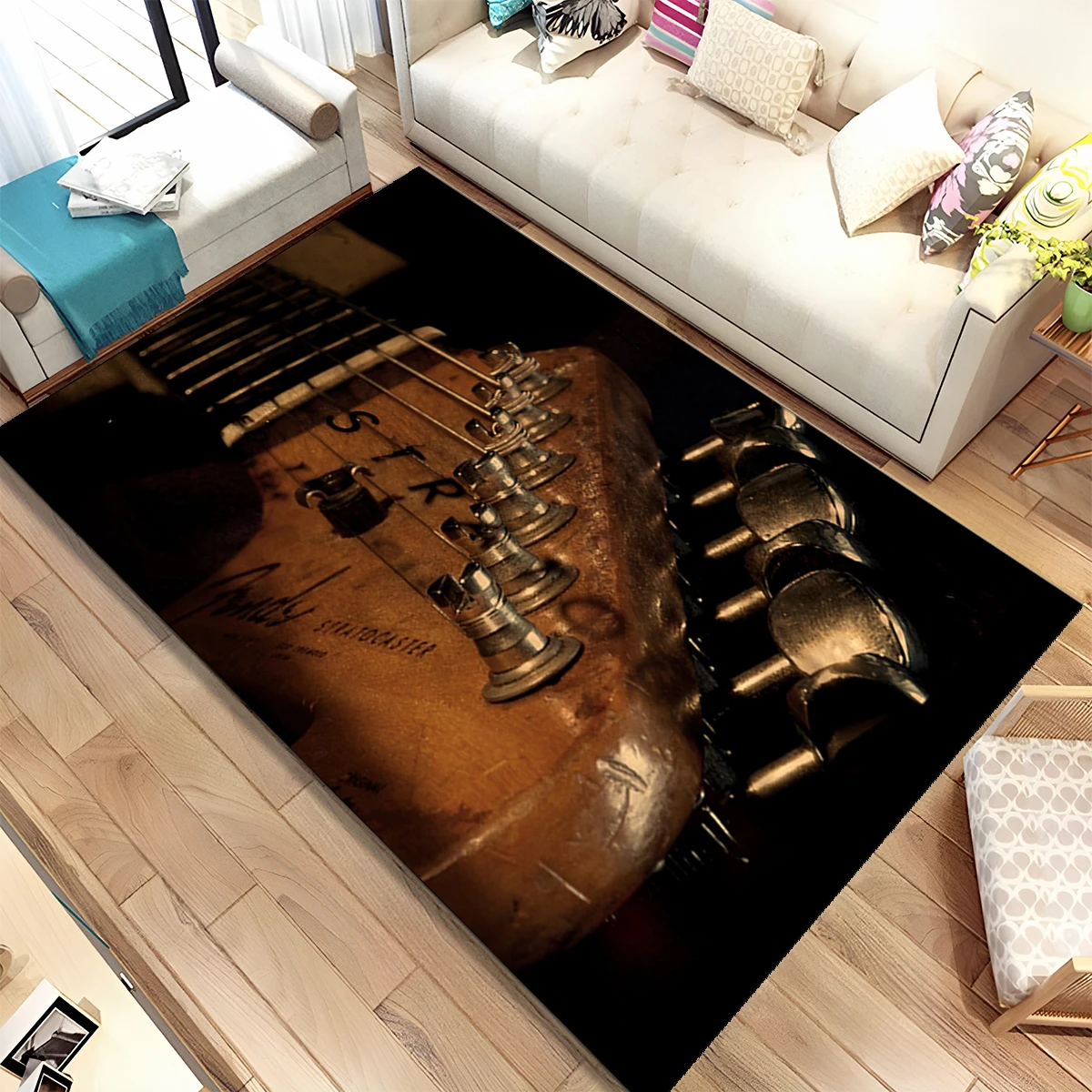 Musical Instrument Online - Tappeto Decorativo con Logo Fender, Motivo