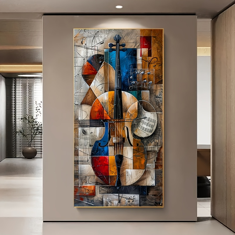 Musical Instrument Image - Moderno astratto violoncello poster stampe graffiti