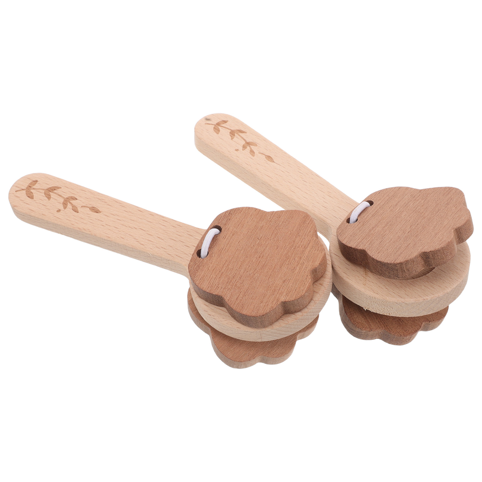 2 Pezzi di Castagnette in Legn - Musical Instrument Rattle recensione e prezzo